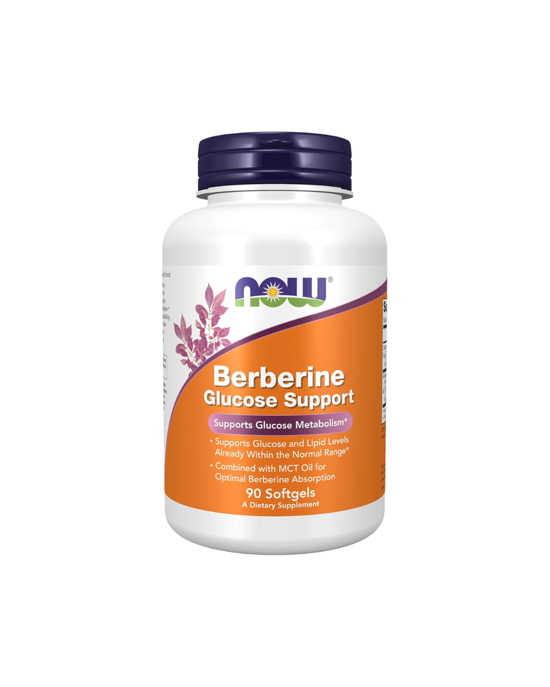 NOW Foods Berberine Glucose Support with MCT Oil 90 Softgels