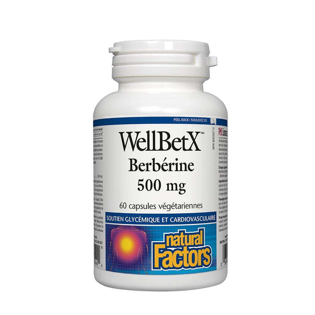 Natural Factors WellBetX Berberine 500 mg, 120 Capsules