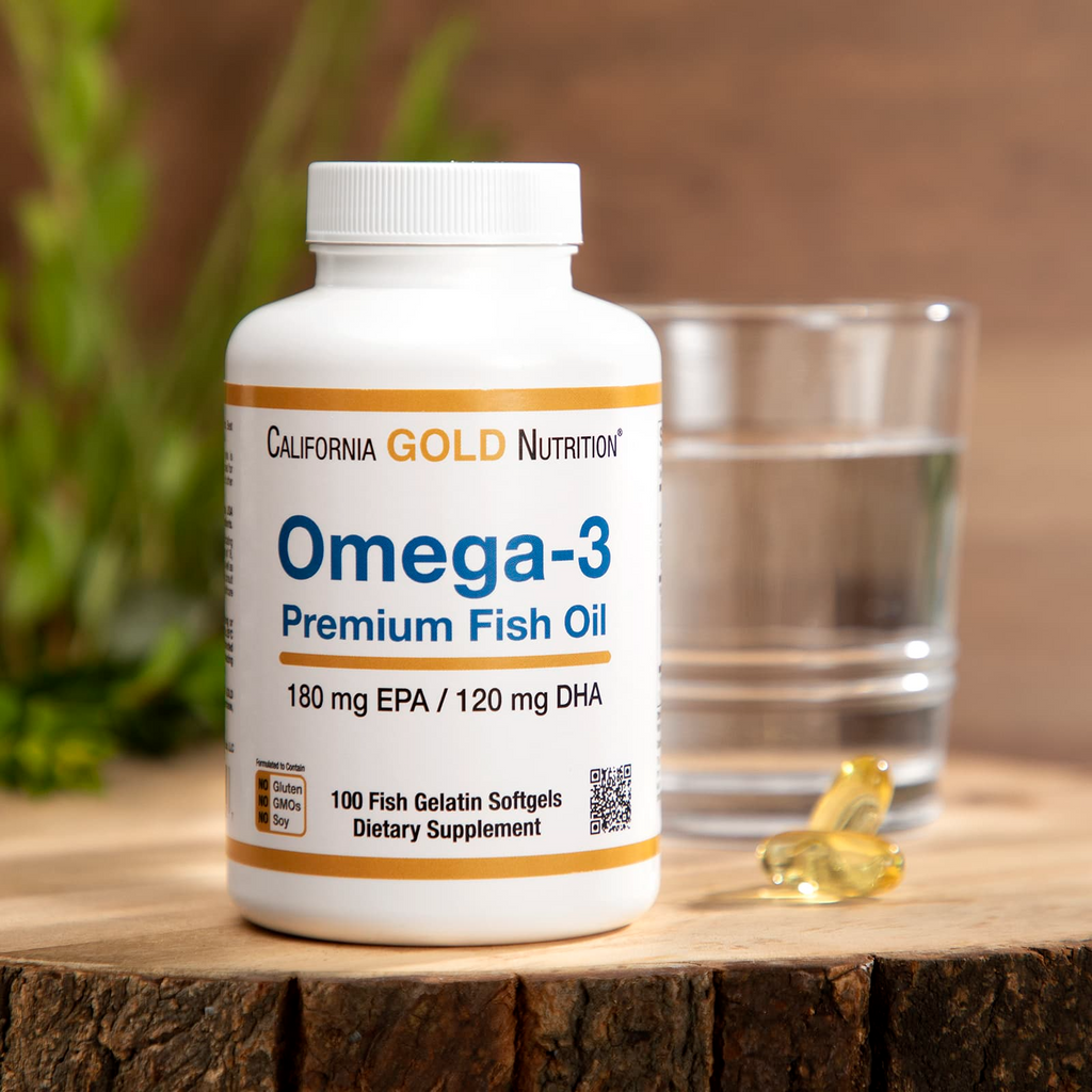 California Gold Nutrition Omega-3 Premium Fish Oil - 100 Softgels
