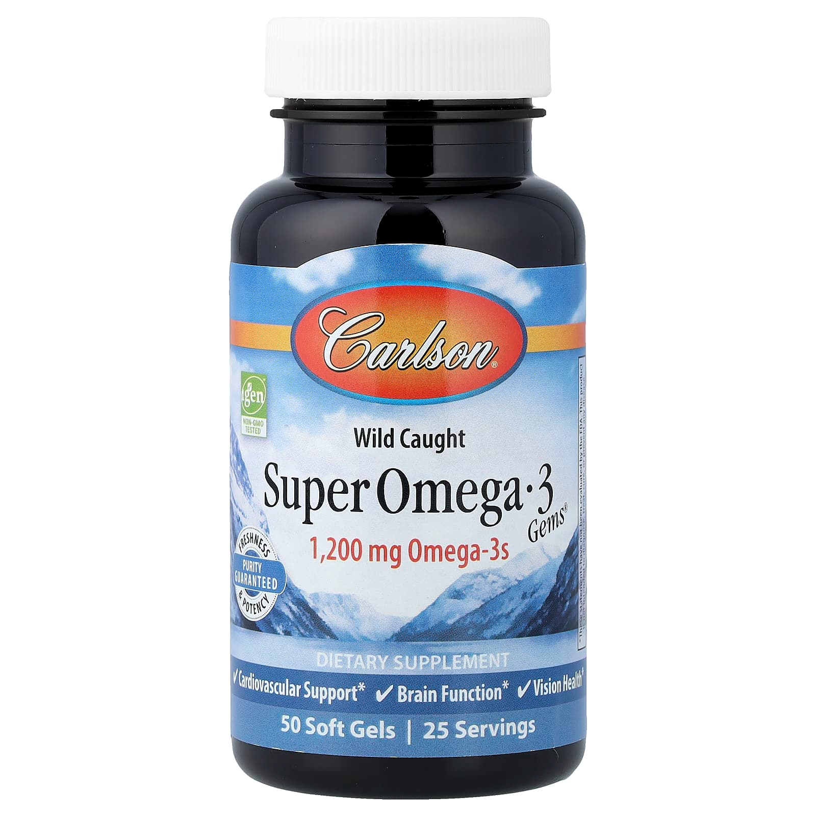Carlson Wild Caught Super Omega-3 Gems 100 Softgels