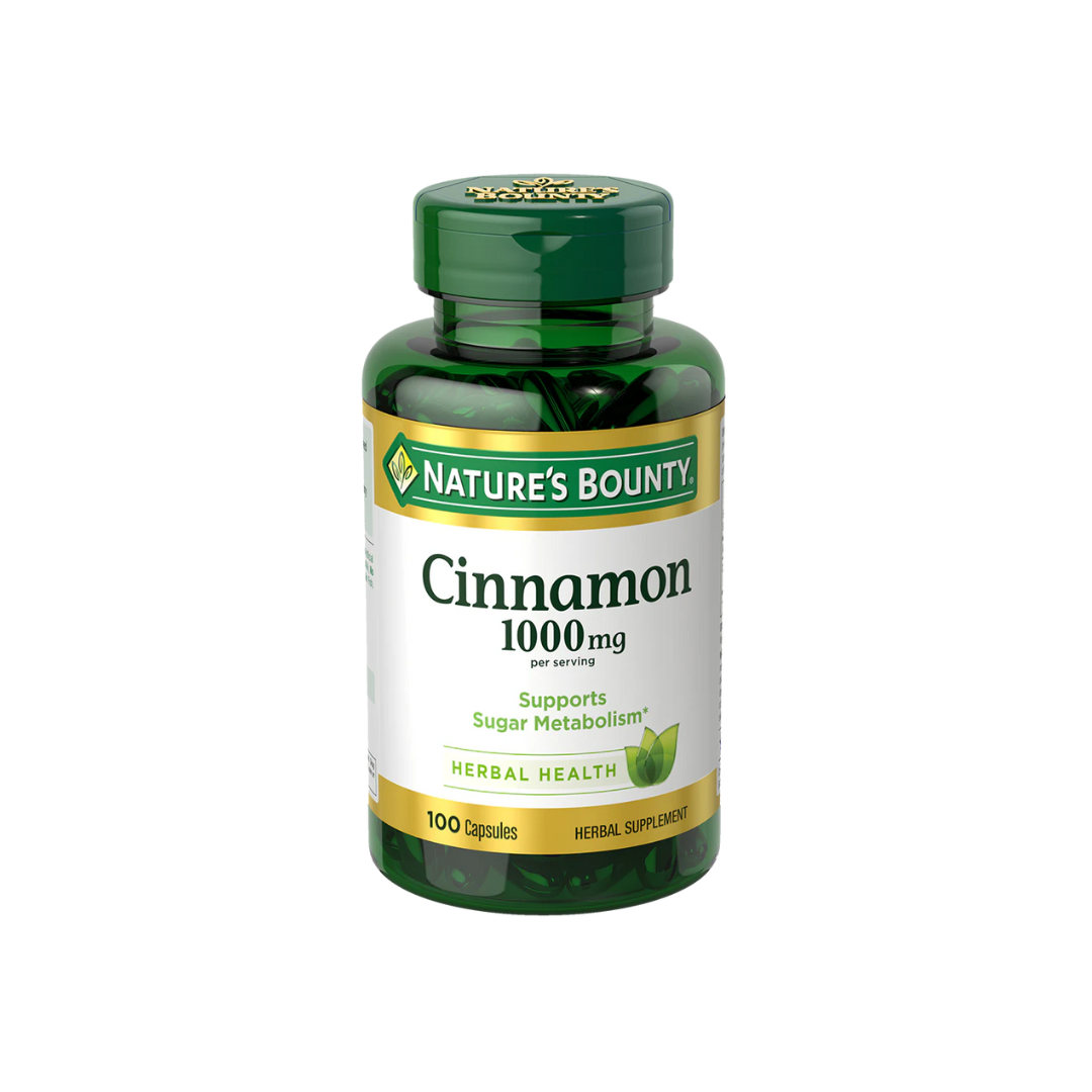 Nature's Bounty Cinnamon Capsules 1000 mg per serving, 100 Count