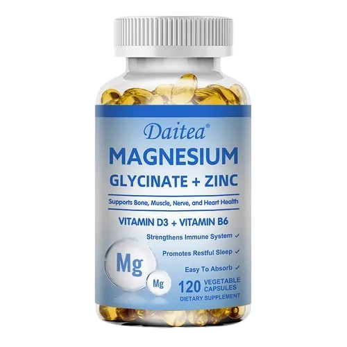 Daitea Magnesium Glycinate 500mg + Zinc Vitamin D3 + Vitamin B6 Capsules