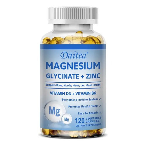 Daitea Magnesium Glycinate 500mg + Zinc Vitamin D3 + Vitamin B6 Capsules