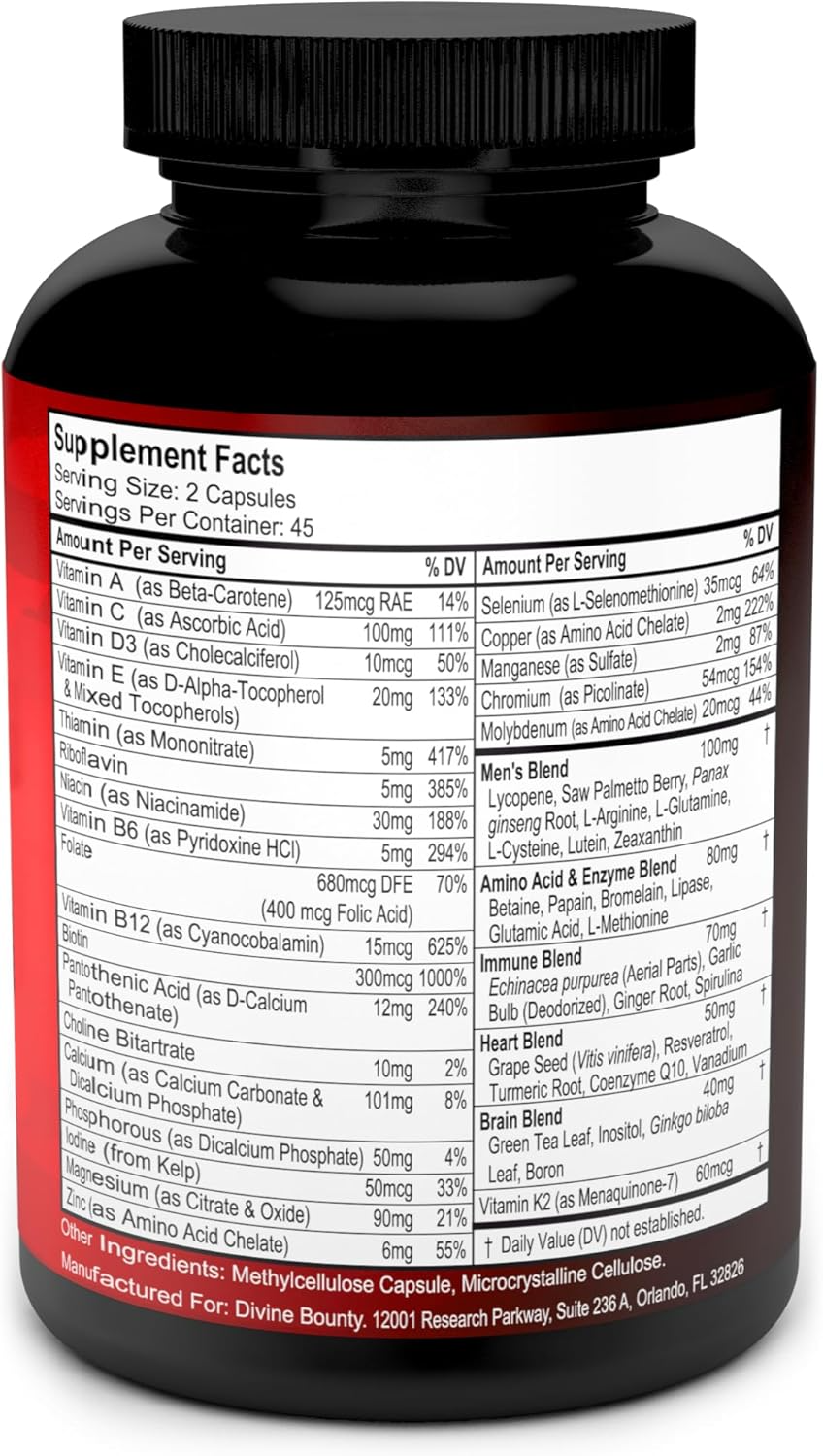 Divine Bounty Men's Multivitamin _ 90 Capsules