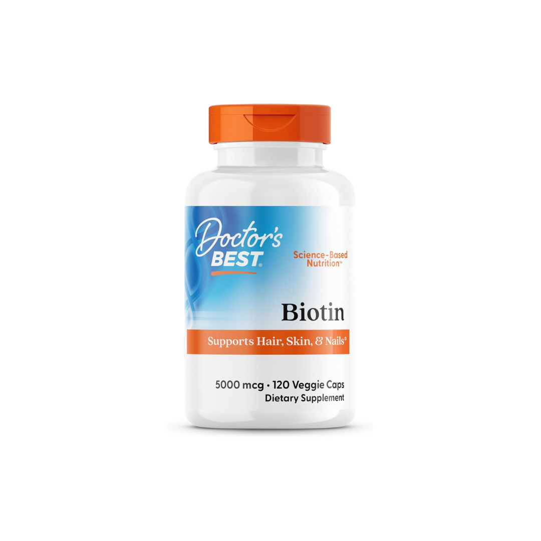 Doctor's Best Biotin, 5,000 mcg, 120 Veggie Caps