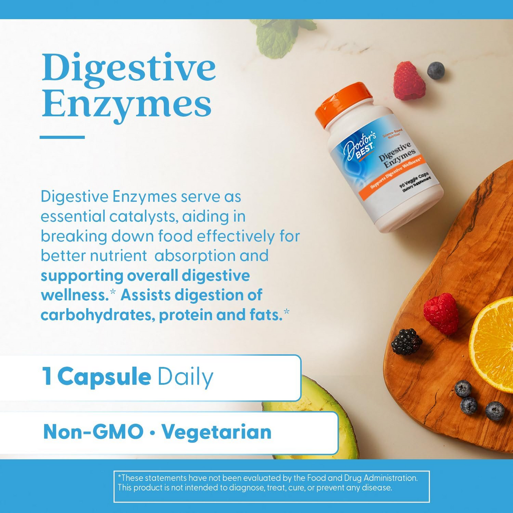 Doctor's Best Digestive Enzymes 90 Veggie Caps