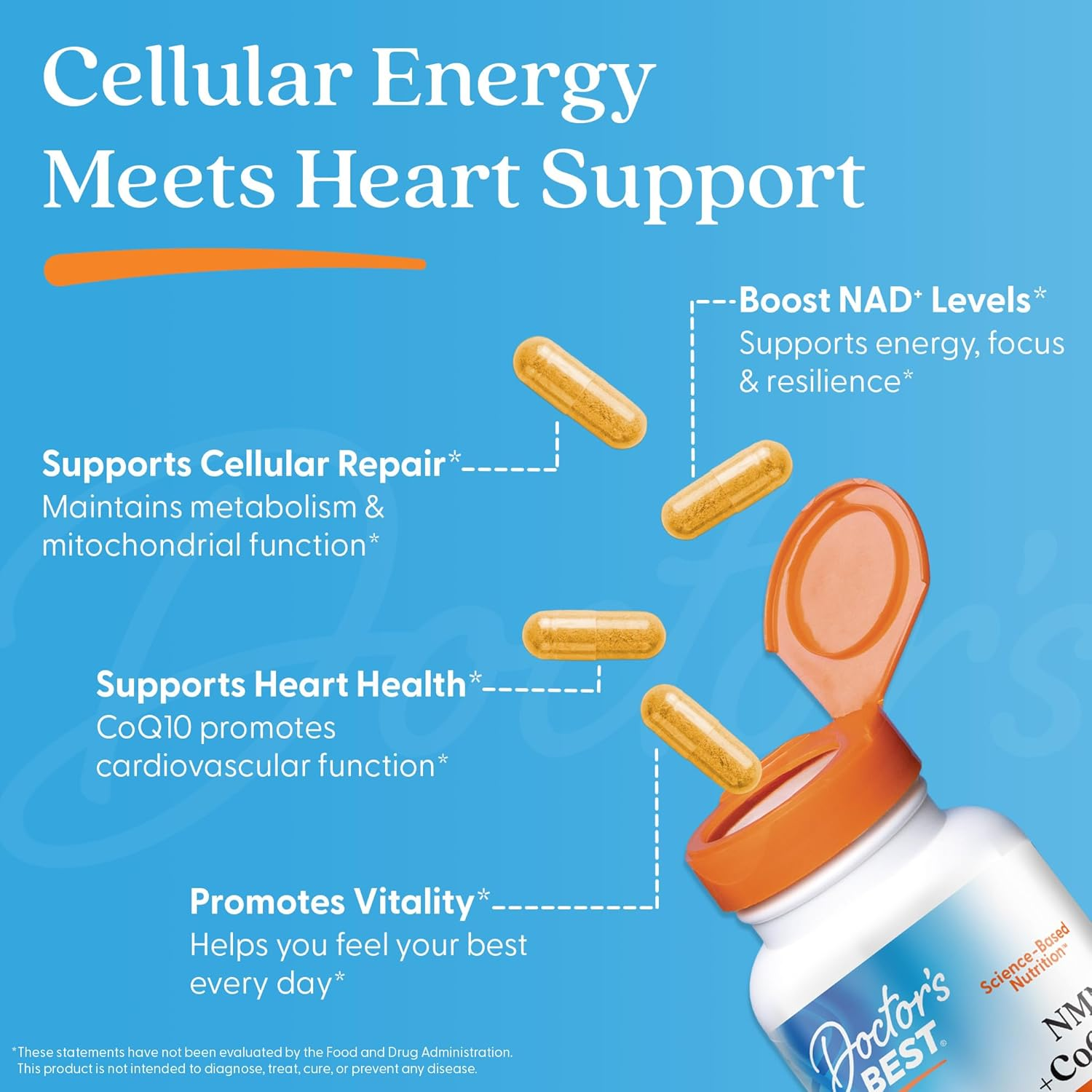 Doctor's Best NMN + CoQ10 60 Veggie Caps