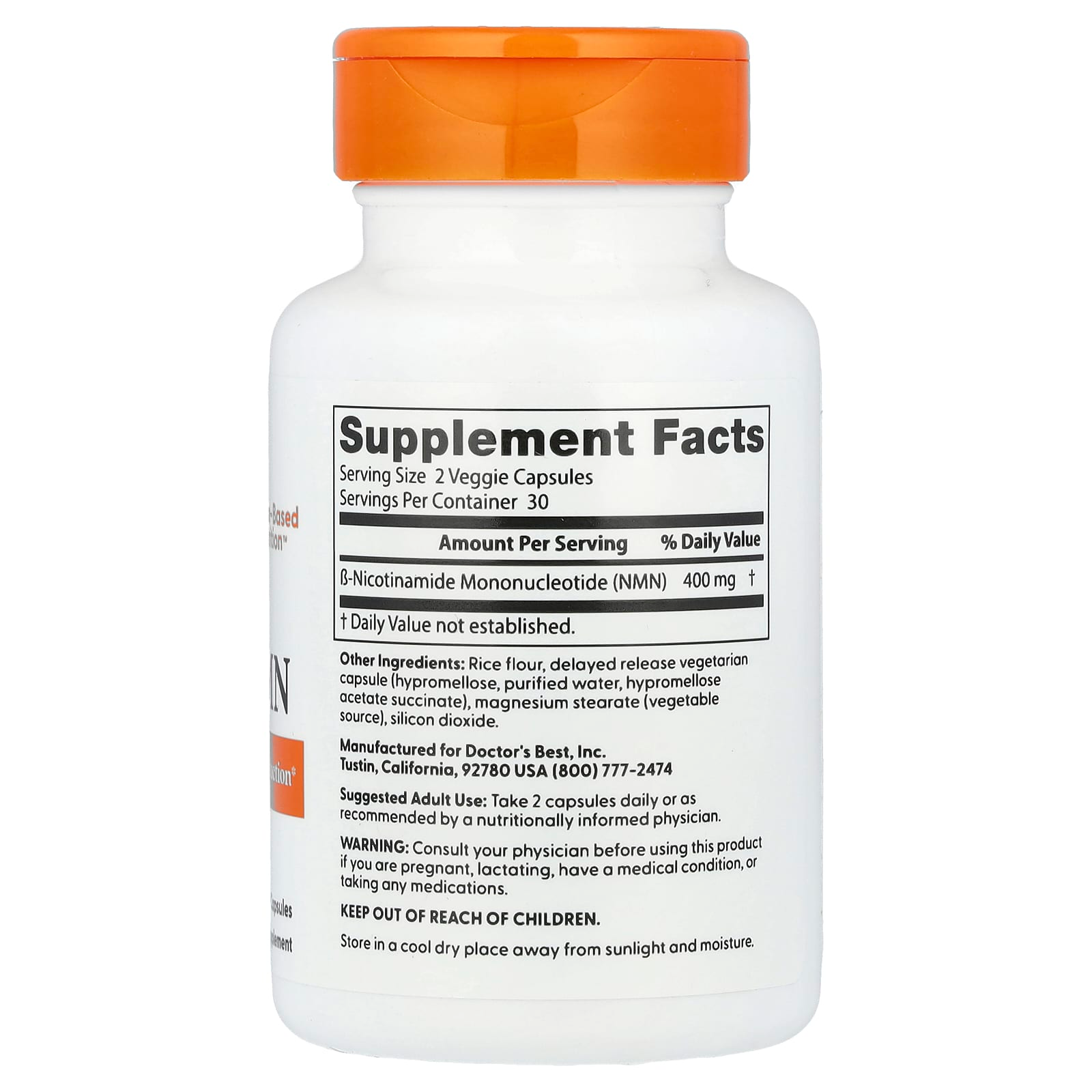 Doctor's Best NMN 60 Delayed Release Capsules (200 mg per Capsule)