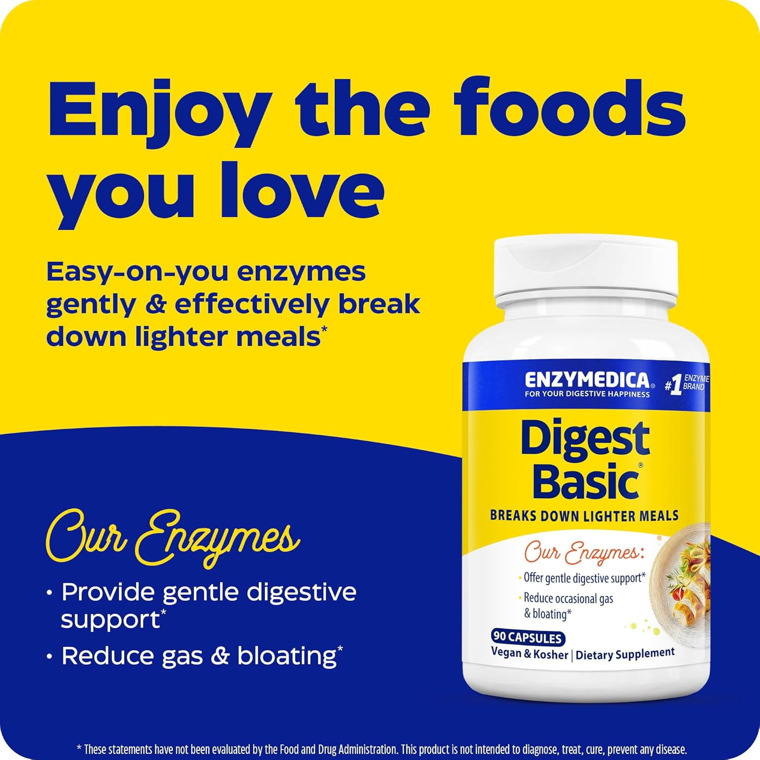 Enzymedica Digest Basic®, 90 Capsules