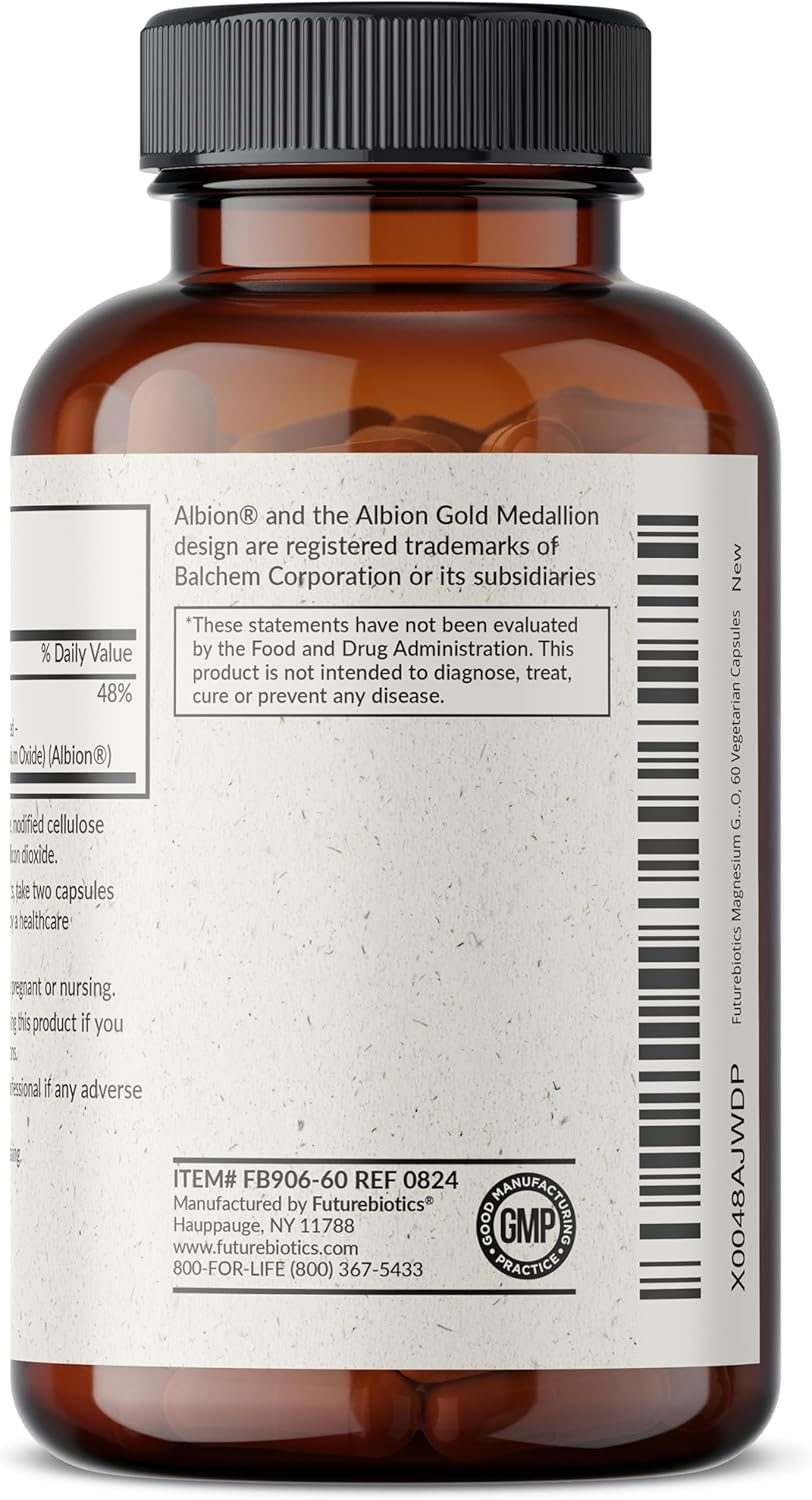 Futurebiotics Magnesium Glycinate 200 MG per Serving - 60 Capsules