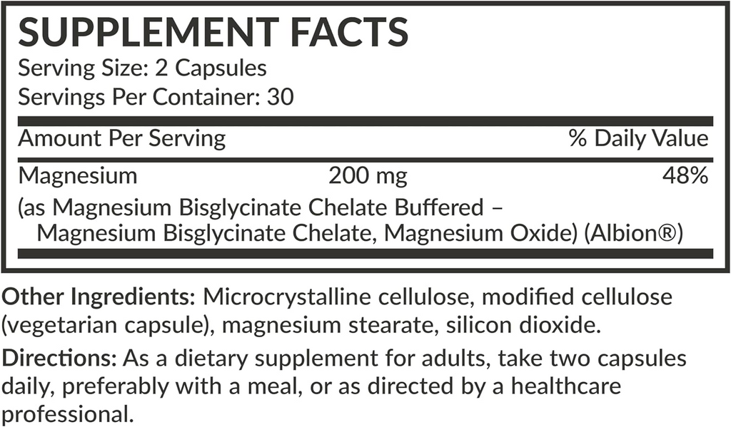 Futurebiotics Magnesium Glycinate 200 MG per Serving - 60 Capsules