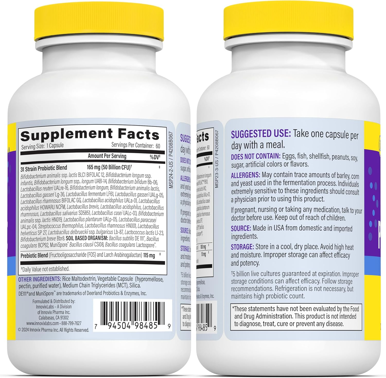 InnovixLabs Multi-Strain Probiotic 60 Capsules