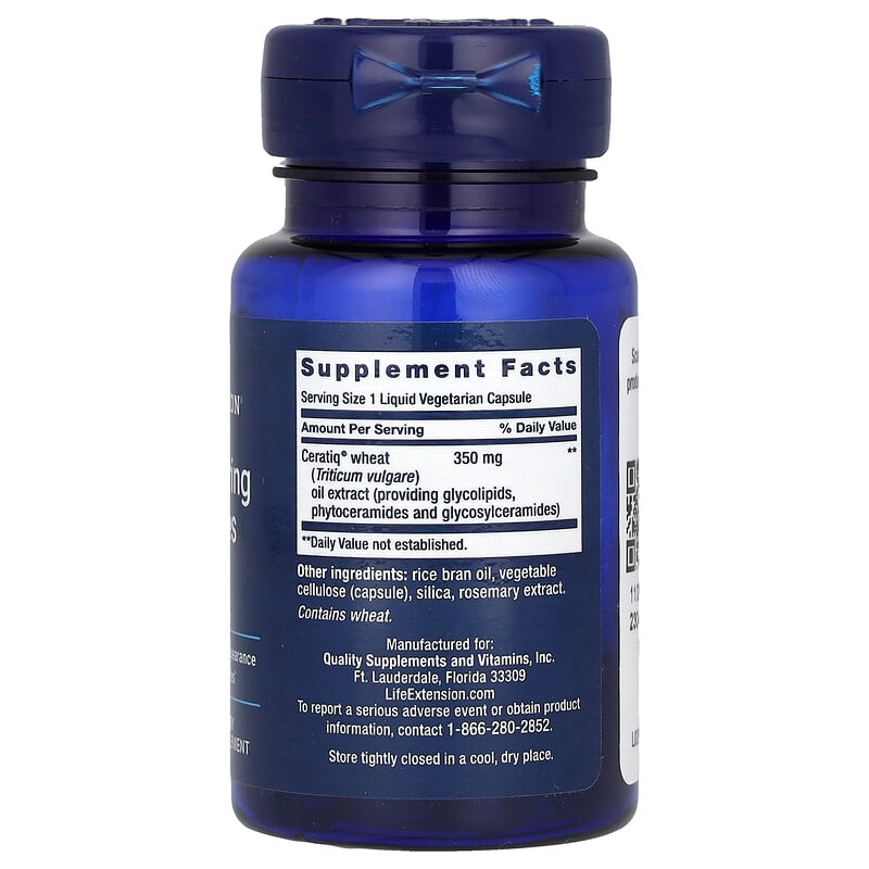 Life Extension Skin Restoring Ceramides 30 Liquid Vegetarian Capsules