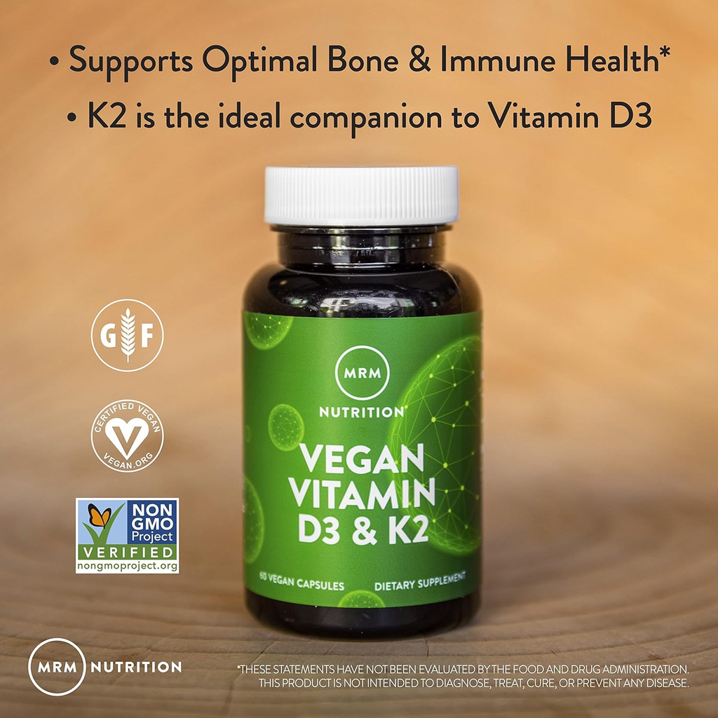 MRM Nuturition Vegan Vitamin D3 & K2 60 Capsules