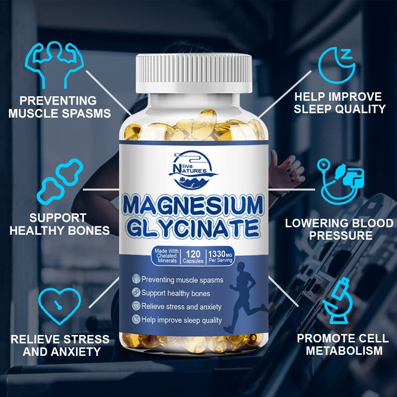 NATURE'S LIVE Magnesium Glycinate 1330mg 120 Capsules