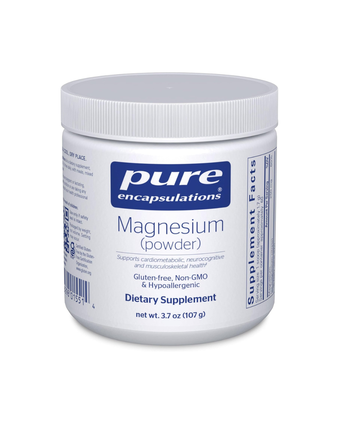 Pure Encapsulations Magnesium Powder 250mg  _ 3.7 Ounces