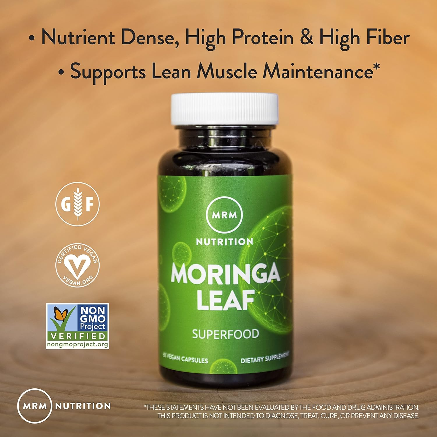 MRM Nutrition Moringa Leaf 600 mg -  60 Vegan Capsules