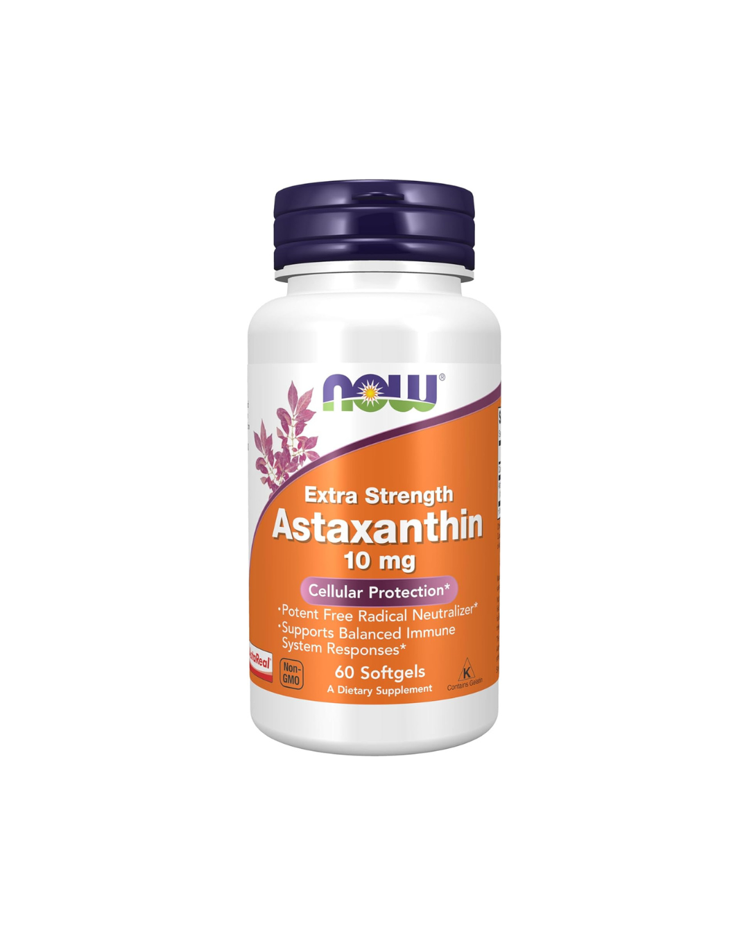 NOW Foods Astaxanthin 10 mg, 60 Softgels