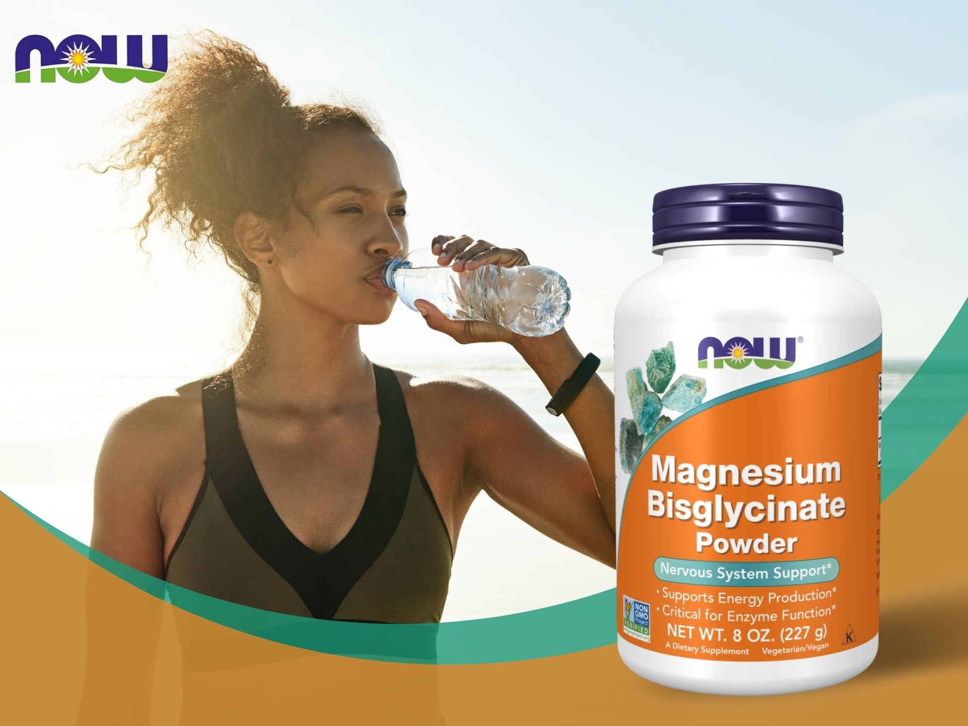 NOW FOODS Magnesium Bisglycinate Powder 300mg _ 227g
