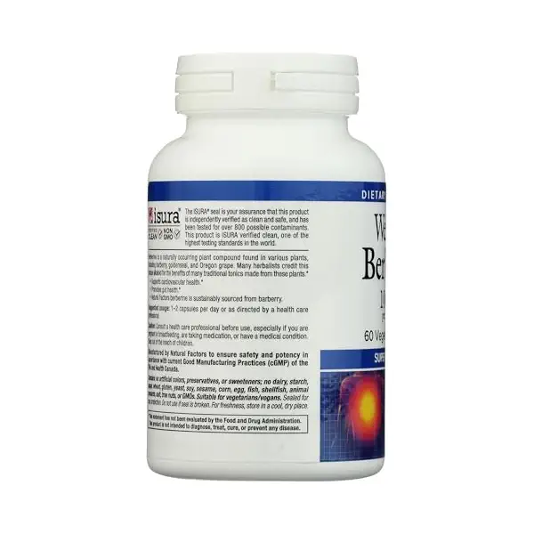 Natural Factors WellBetX Berberine 500 mg, 120 Capsules