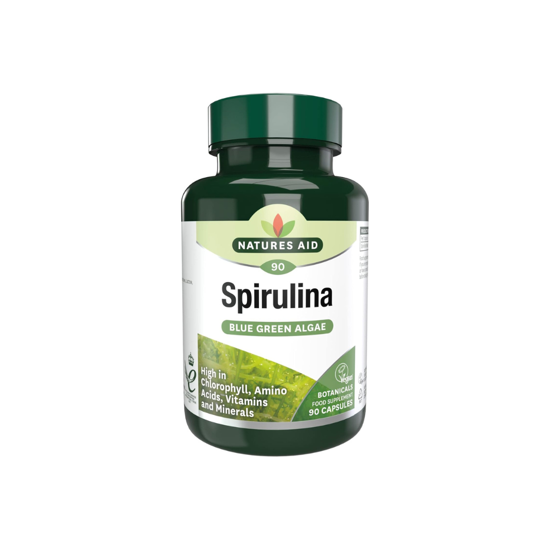 Natures Aid Spirulina 500mg Capsules - 90 Count