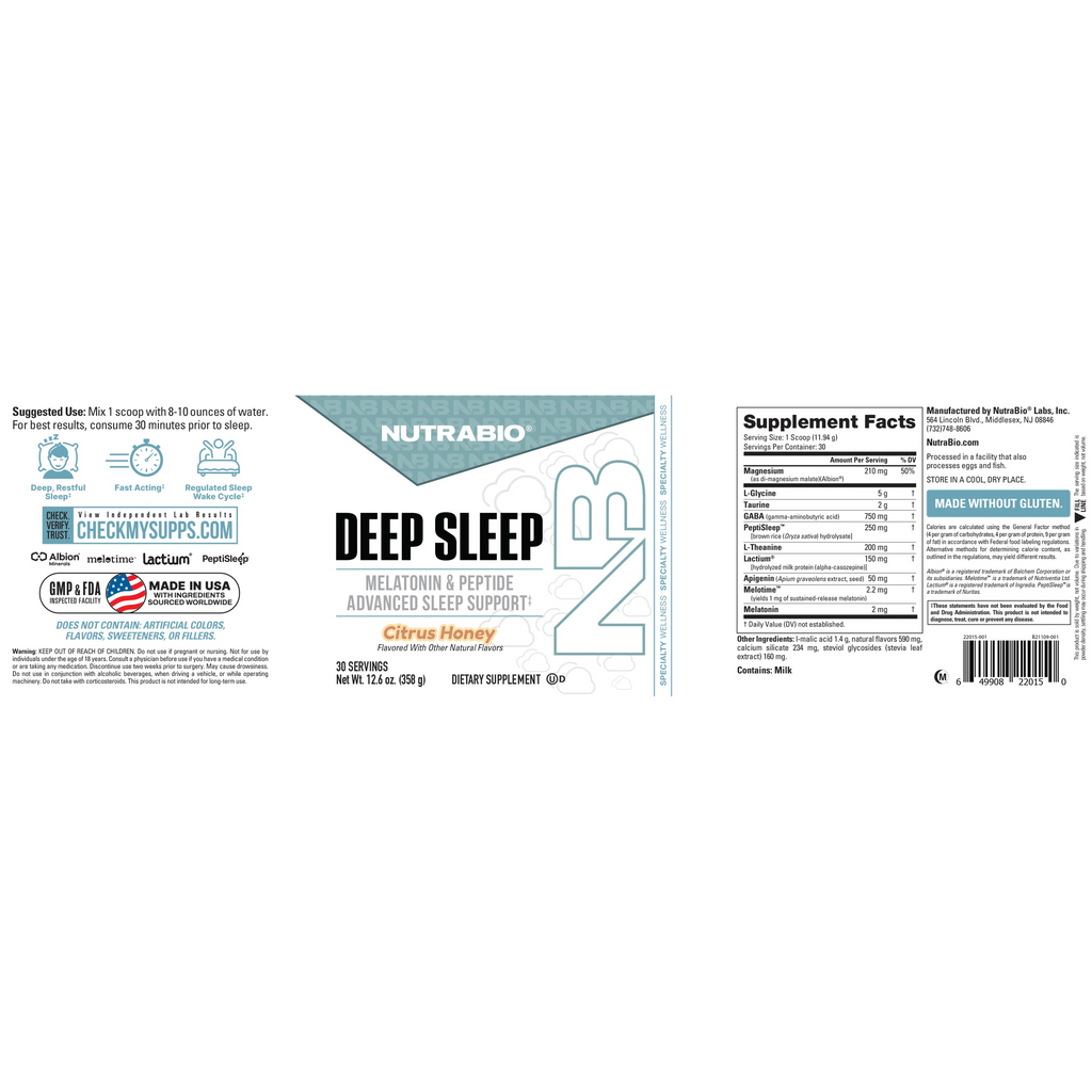 NutraBio Sleep Melatonin Free, 90 Capsules