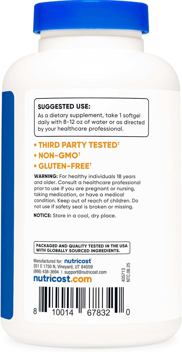 Nutricost Cod Liver Oil 1000mg, 120 Softgels