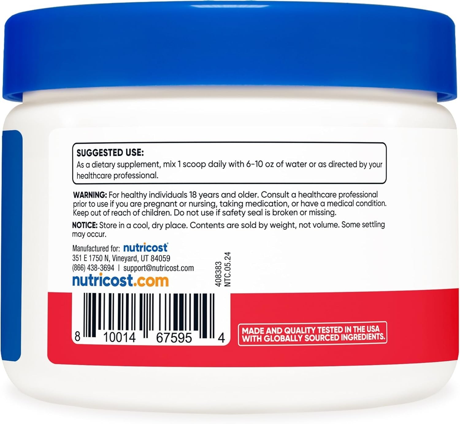 Nutricost Magnesium Bisglycinate Powder _250g