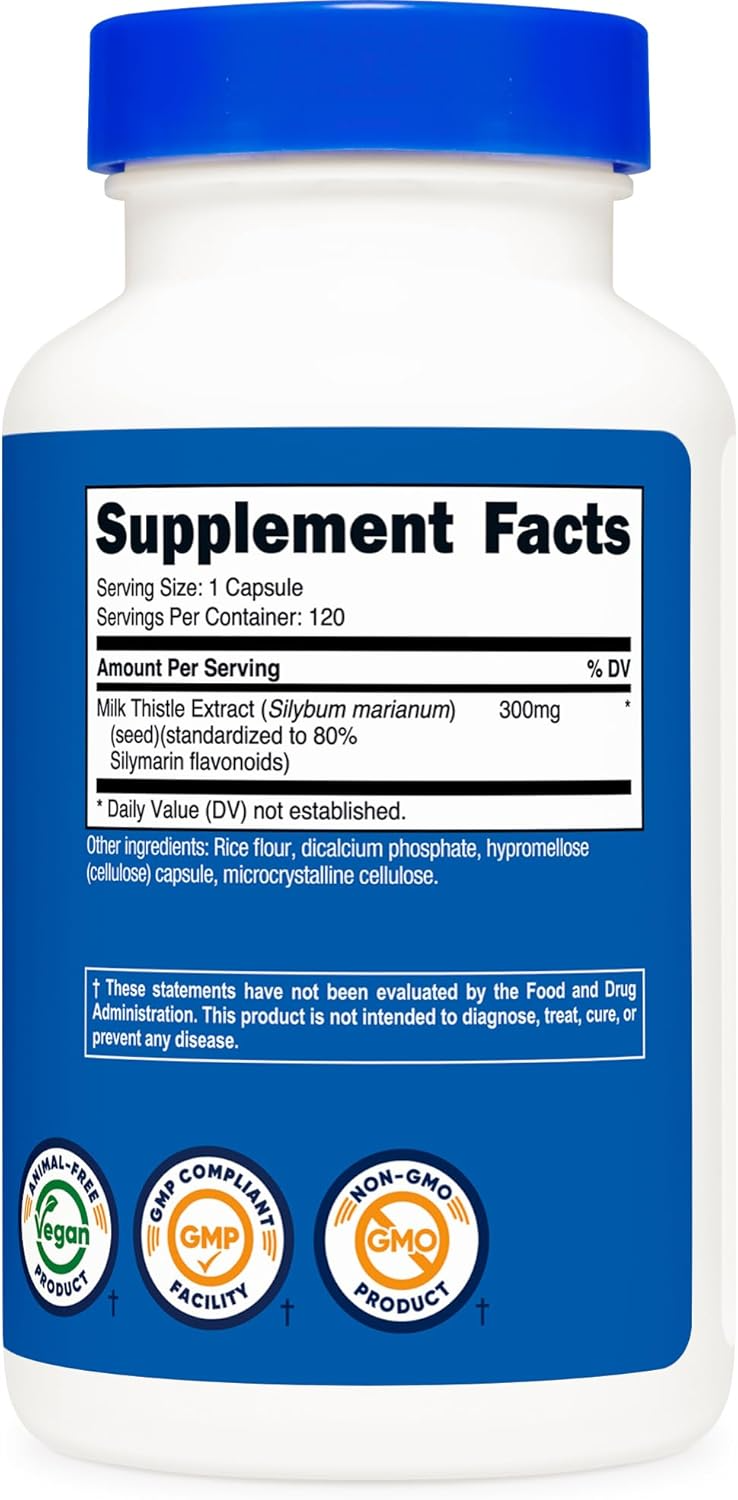 Nutricost Milk Thistle 300 mg, 120 Capsules