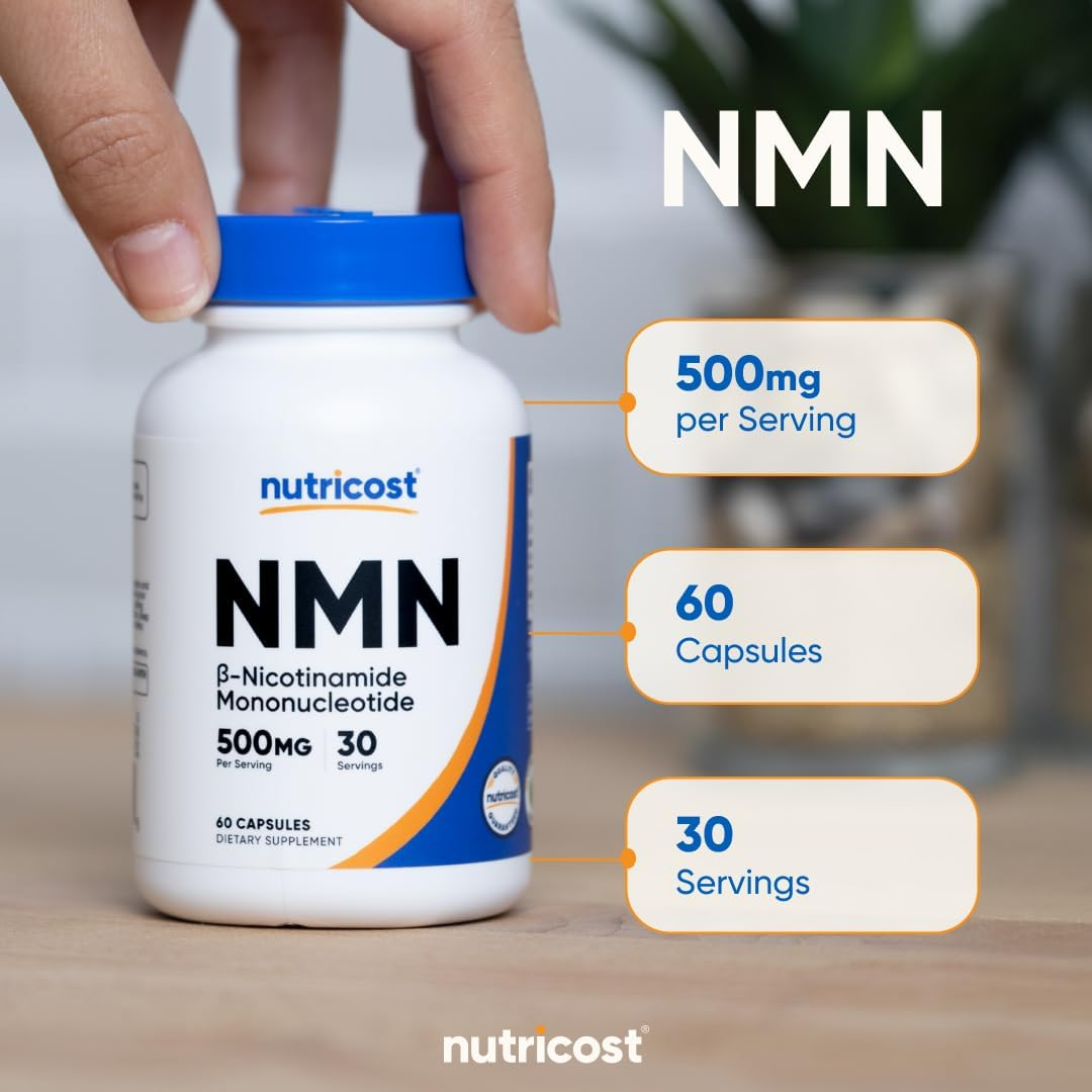 Nutricost NMN 60 Capsules (250 mg per Capsule)