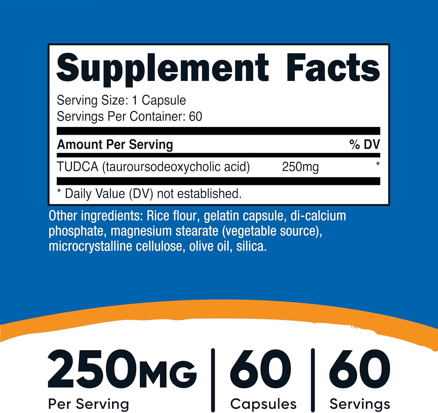 Nutricost TUDCA 250 mg 60 Capsules