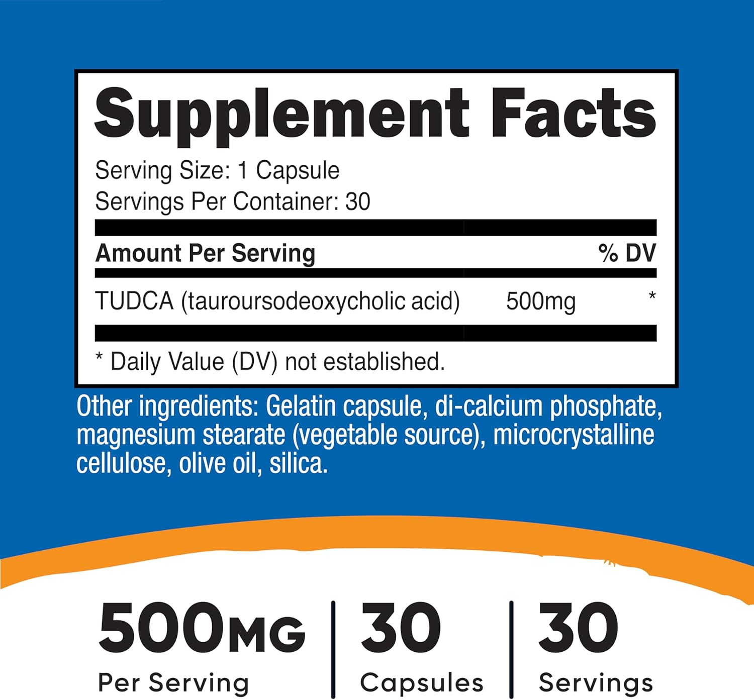 Nutricost TUDCA 500 mg 30 Capsules