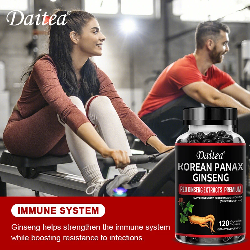 Daitea Red Korean Panax Ginseng Capsules - 120 Count