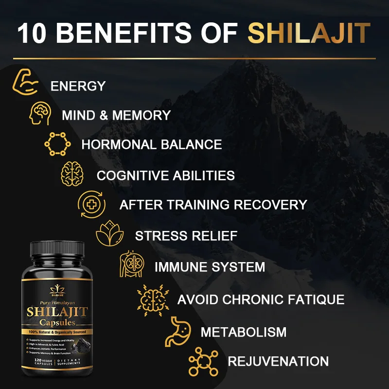 Pure Himalayan Shilajit Capsules - 120 Count