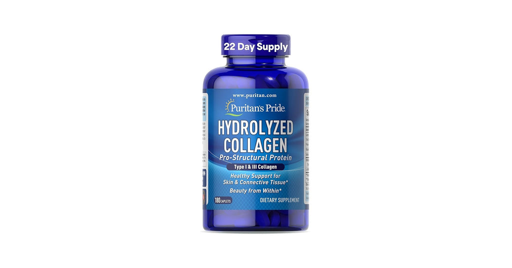 Puritan's Pride Hydrolyzed Collagen 1000 mg - 180 caplets