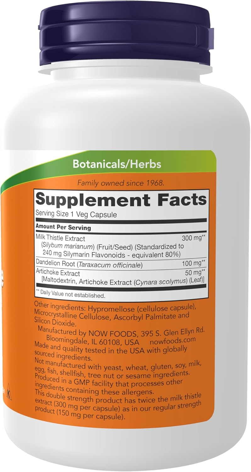 NOW Foods Milk Thistle Extract 300 mg, 200 Veg Capsules