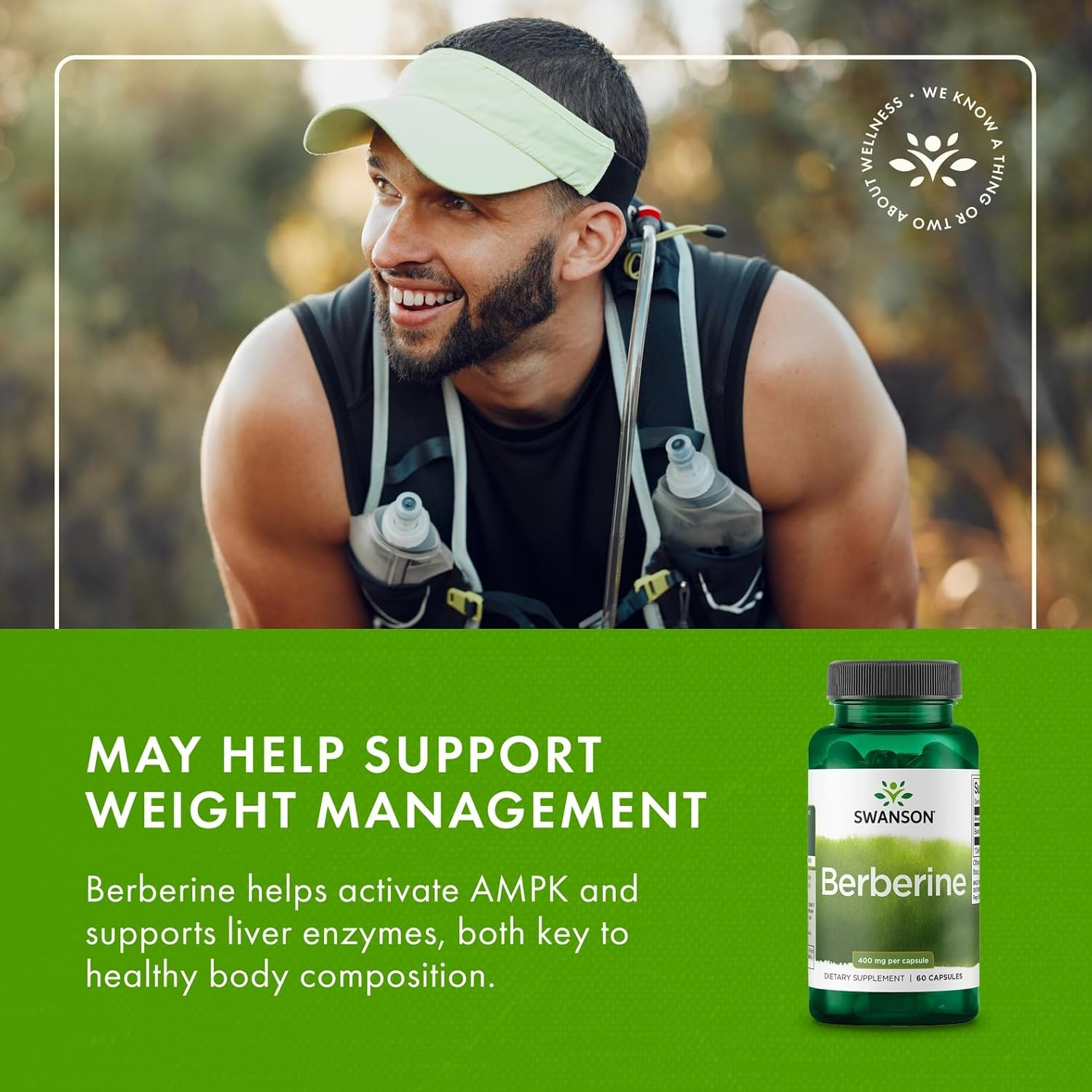 Swanson Berberine 400 mg, 60 Vegan Capsules