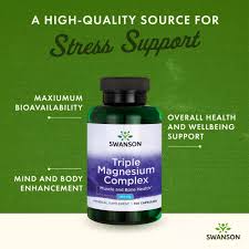Swanson Triple Magnesium Complex 400 mg 300 Vegan Capsules