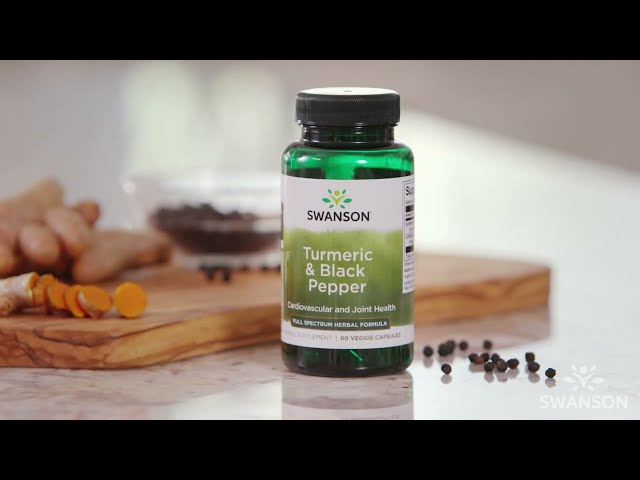 Swanson Turmeric & Black Pepper 600mg 60 Vegan Capsules
