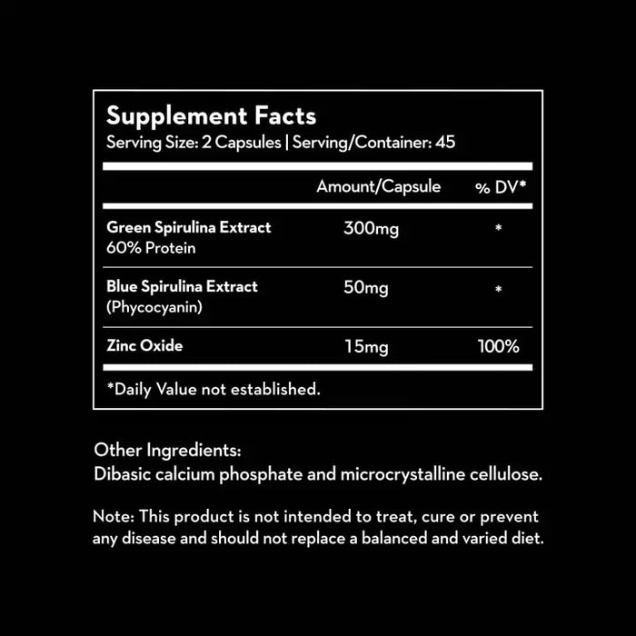 Versus Green and Blue Spirulina Extract 90 Capsules
