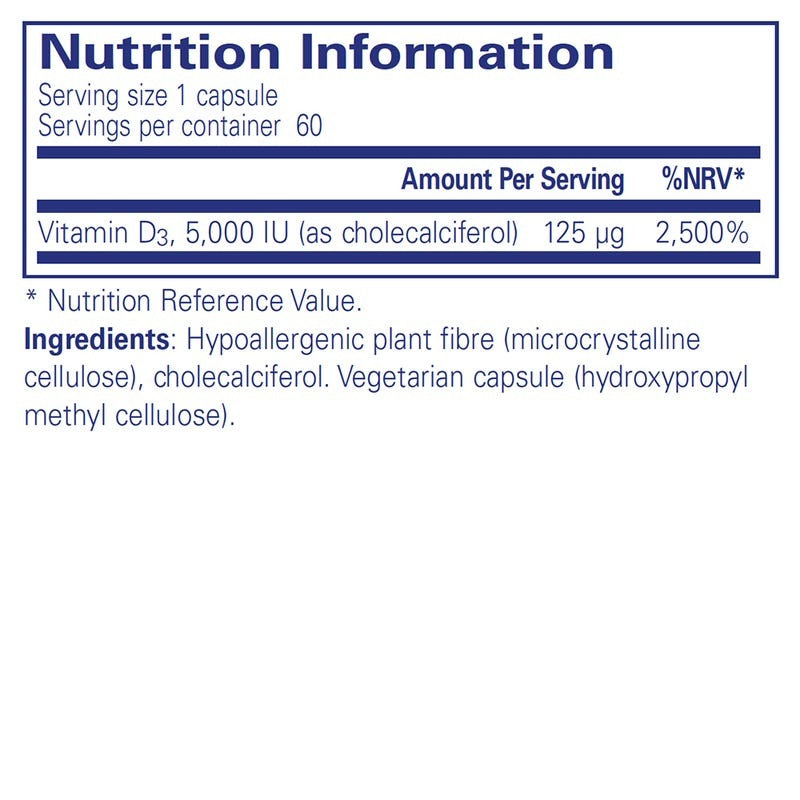 Pure Encapsulations Vitamin D3 5000 IU _ 120 Capsules