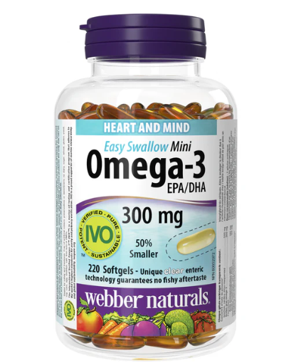 Webber Naturals Omega-3 Fish Oil 900mg Wild Caught Fish Softgels