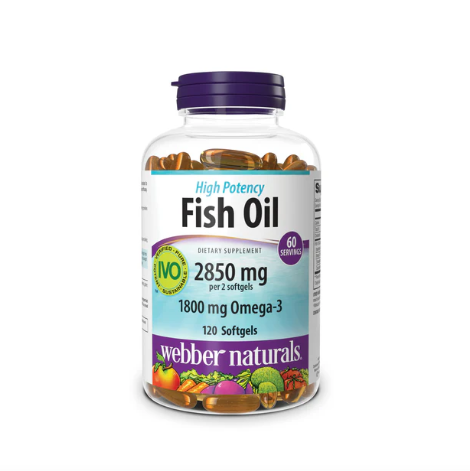 Webber Naturals Omega-3 Fish Oil 900mg Wild Caught Fish Softgels