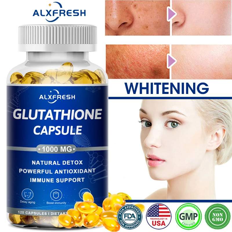 ALXFRESH Glutathione Capsules 1000mg - 120 Count