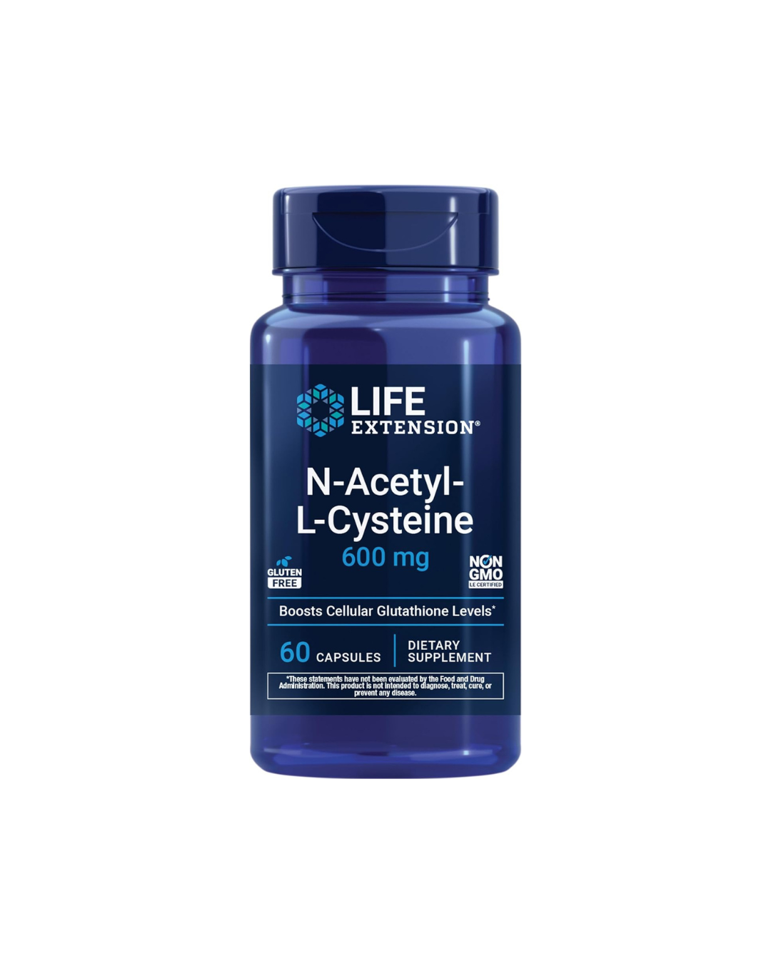 Life Extension N-Acetyl-L-Cysteine 600 mg, 60 Capsules