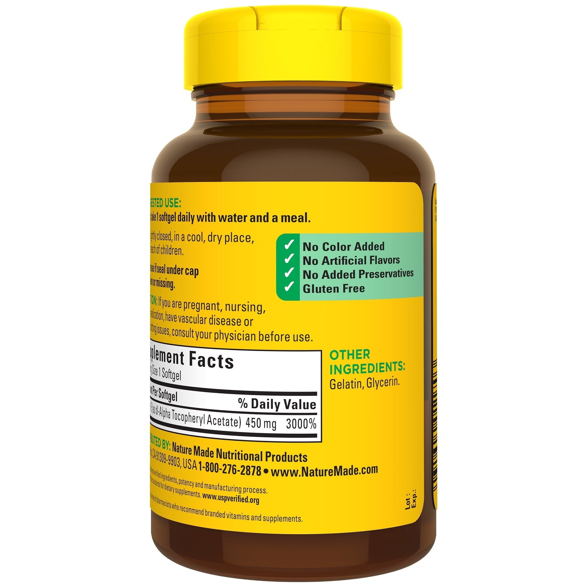 Nature Made Vitamin E 1000 IU 450mg Softgels 60 Ct