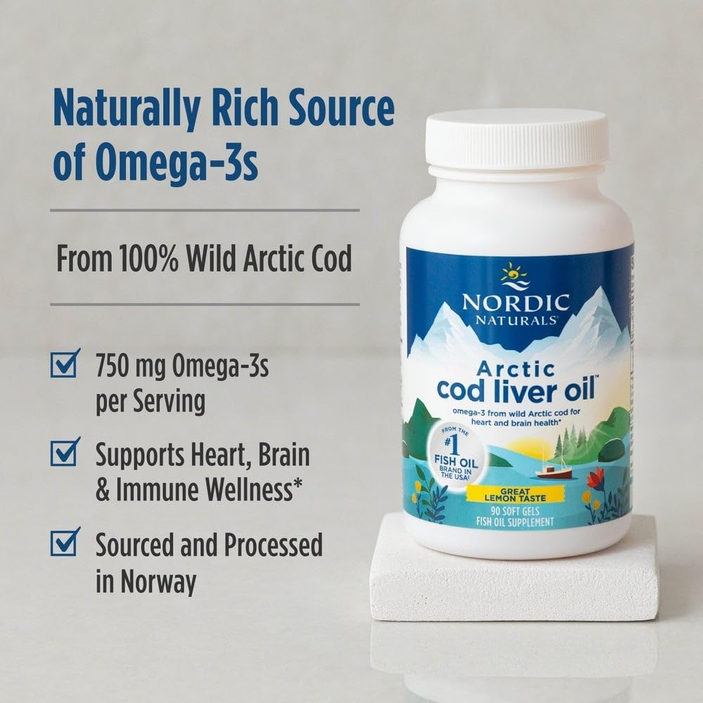Nordic Naturals Arctic Cod Liver Oil Capsules _ 180 Count