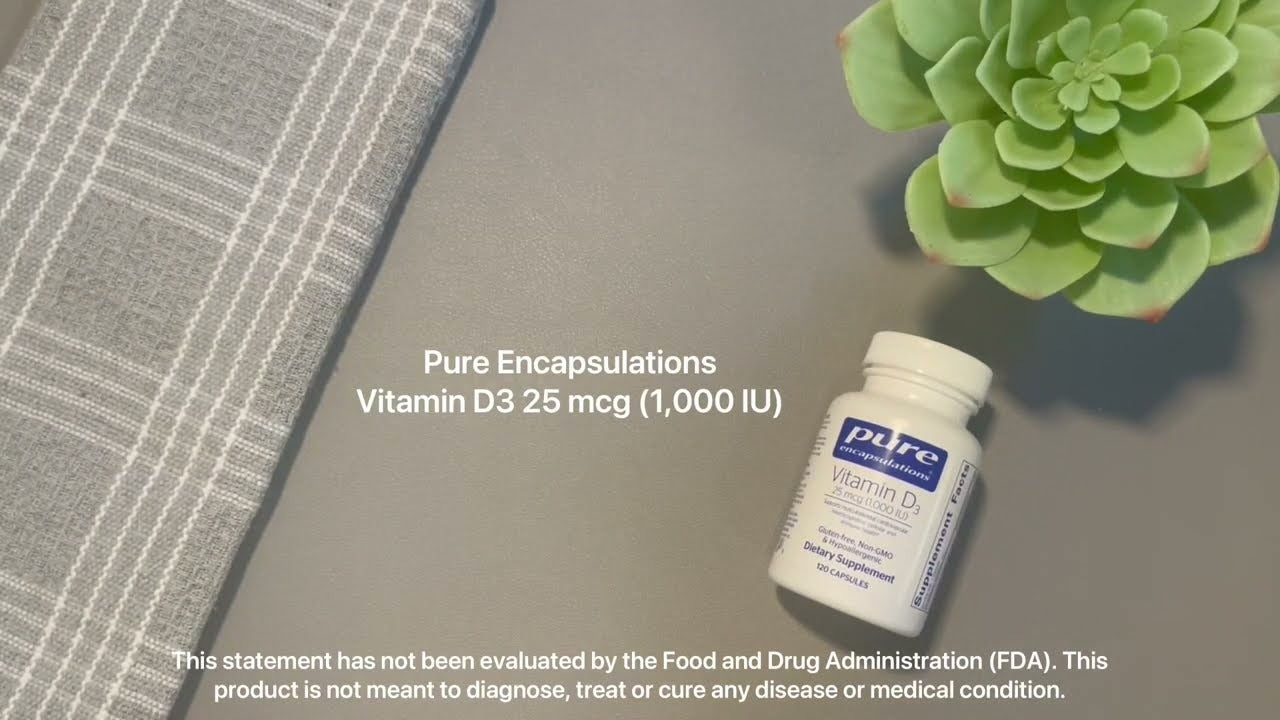 Pure Encapsulations Vitamin D3 25 mcg (1,000 IU) _ 250 Capsules