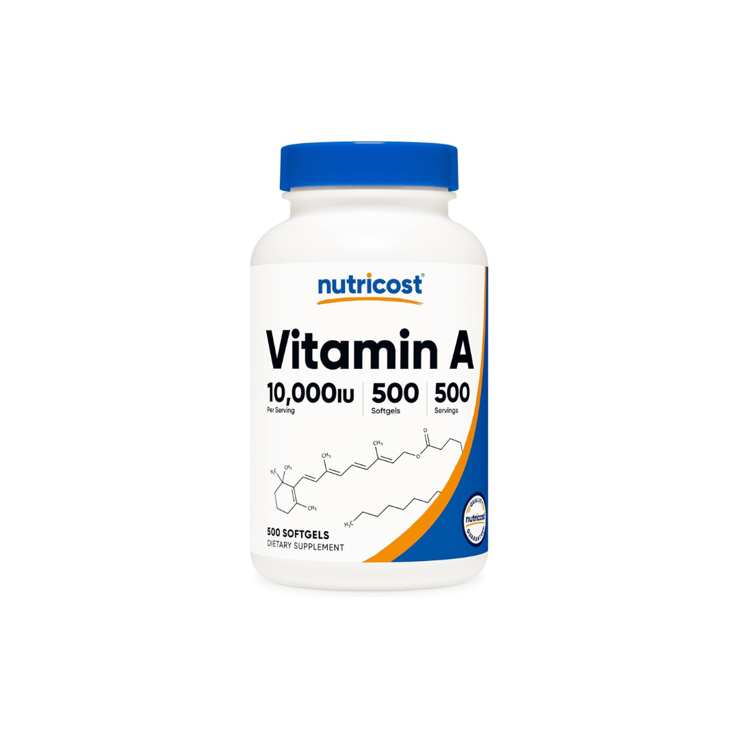 Nutricost Vitamin A 10,000 IU, 500 Softgel Capsules