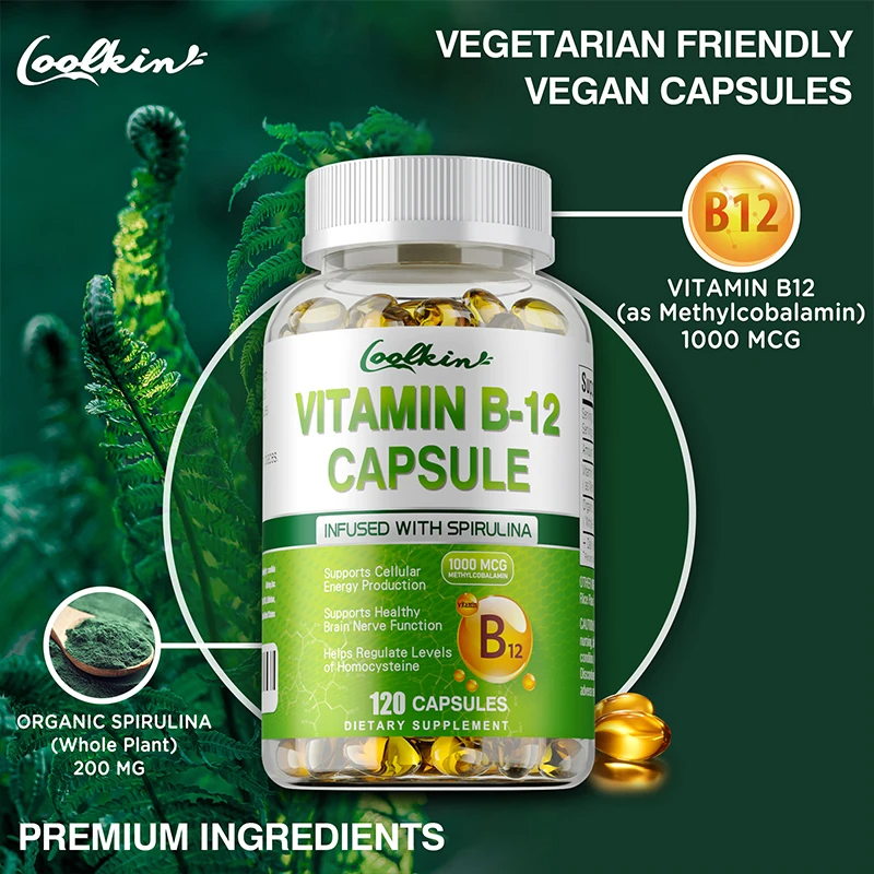 Coolkin Vitamin B12 Capsules Methylcobalamin 1000mcg - 120 count